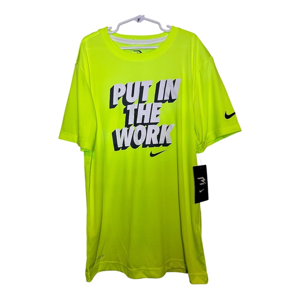 Nike 3BRAND Boys Volt Put In The Work Dri-FIT Graphic T-Shirt L 12-13 9Q0084-F68